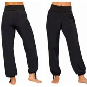 Manduka Explorer Pants Womens L Black Jogger Yoga Lounge Athleisure Travel